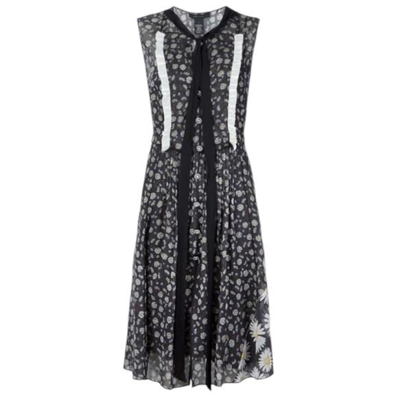 MARC JACOBS Daisy Print Sleeveless Voile Dress 0 - Picture 1 of 16